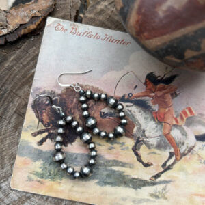 Small Teardrop Silver Pearl Earrings